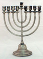 Classic Pewter 10" Menorah (M-210-P)