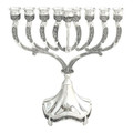chanukah menorah  Nickel  9" (M-6623-N)