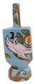 Ceramic Karshi Dreidel + Stand  - Tree of Life (DR-5942)