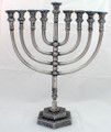 Mikdash 16" Pewter Menorah (M-216-P)