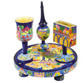 Oriental Jerusalem Wooden Havdalah Set