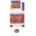 Yair emanuel Cotton and Silk Tallit – Vista in color TWS-1