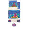 Yair emanuel Cotton and Silk Tallit – Miriam and Debora TWS-5