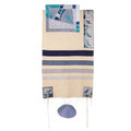 Yair emanuel Raw Silk Appliqued Tallit – Birds TSD-1