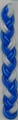 Blue and White Havdalah Candle 10" HV-BWFLAT