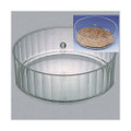 Lucite Round Matzah Box with Cover  Small