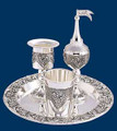Havdalah Silver plated 4pc set grape design