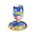 Ceramic Goblet with Coaster Jerusalem 5903