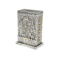 Jerusalem Designed Square Tzedakah Charity Box Karshi Art