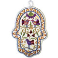 Border and Birds Small Embroidered Chamsa