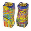 Emanuel Hand Painted Candlesticks