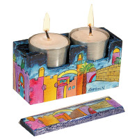 Emanuel Hand Painted Candlesticks