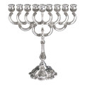 Silver Plate Chanukah Menorah  15"