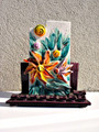 Flowers Ceramic Menorah 