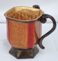 Acrylic Washing Cup Square Maroon / Gold (WC-AVI564G)
