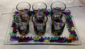 Painted glass Liquer set