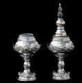 Silver Dipped Havdala Set - floral bouquet