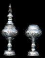Silver Dipped Havdala Set - floral swirl