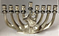 Small Heavy Pewter Menorah