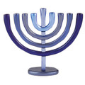 Anodize Aluminum Chanukah Menorah Blue