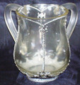 Acrylic Washing Cup Clear & Silver