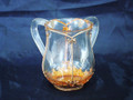 Acrylic Washing Cup Clear & Gold