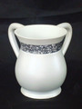 Acrylic Washing Cup White Silver Stones (WC-AVI577W)