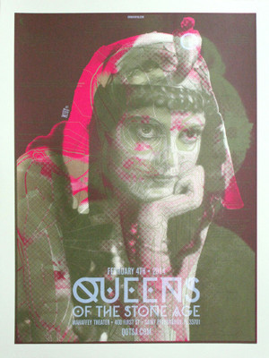 "QUEENS OF THE STONE AGE MARILYN" Test print