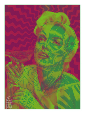 "MARILYN" PINK GREEN COLORWAY