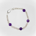 Faceted Amethyst Byzantine Bracelet