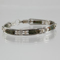 Rhyolite Wire Wrapped in Silver Bangle