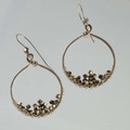 Swarovski Dorado Crystal Stacked Gold Filled Hoops
