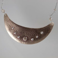 NuGold Golden Shadow & Champagne CZ Necklace