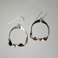 Twisted Oxidized Silver Hoop Earring
