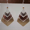 Multi-toned Chevron Earrings