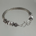 Swarovski Crystal Pearls on Viking Knit Bracelet