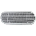 4" x 12" White Plastic Oval Undereave Vent (Price Per Piece).  Item #EAP412W