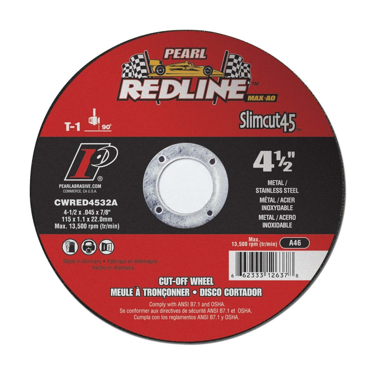 Pearl Abrasive Redline Super Premium Slimcut Type 1 Cut Off Wheel 25ct