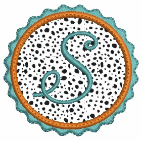 Applique Ric Rac Frame with our #334 Paris Script Font