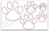 All 5 applique paws included in set.