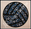 Example stitched by AKD on a t-shirt with cotton applique fabric.