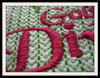 Close-up stitch out example