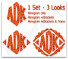 1 Set - 3 Looks
~ Monogram Only
~ Monogram w/Brackets
~ Monogram w/Brackets & Frame