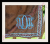 ADK stitched on a minky wrap.