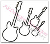 All 4 Satin Stitch Applique Guitars