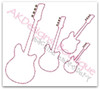 All 4 Zig Zag Stitch Applique Guitars