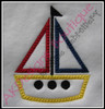 Example of the Satin Stitch Sailboat without fabric.