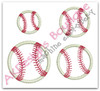 All 4 Baseball or Softball designs without Flames