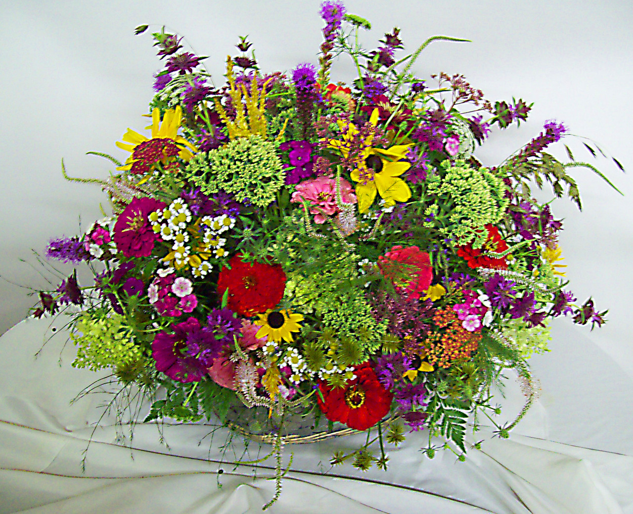 WIldflower Look Basket Plumb Farms Flowers, Florist in Prospect, CT