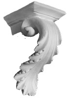 Corbel Drapery Bracket Featuring Acanthus Leaf